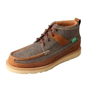 Sz 10 Twisted X Casual Boots Mens Tweed Lace EcoTWX Dust Brown MCA0018